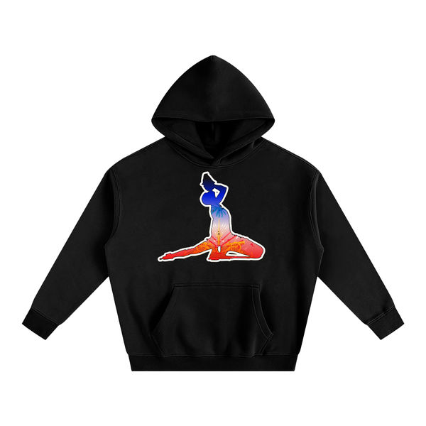 Oversize Fleeced Hoodie Neg mawon