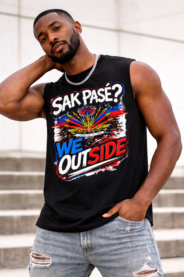 AK PASÉ? WE OUTSIDE Sleeveless Tee – Street Edition alt