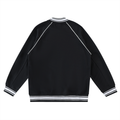 Contrast Trim Raglan Varsity Jacket 2