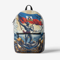 Retro Colorful Print Trendy Backpack 1