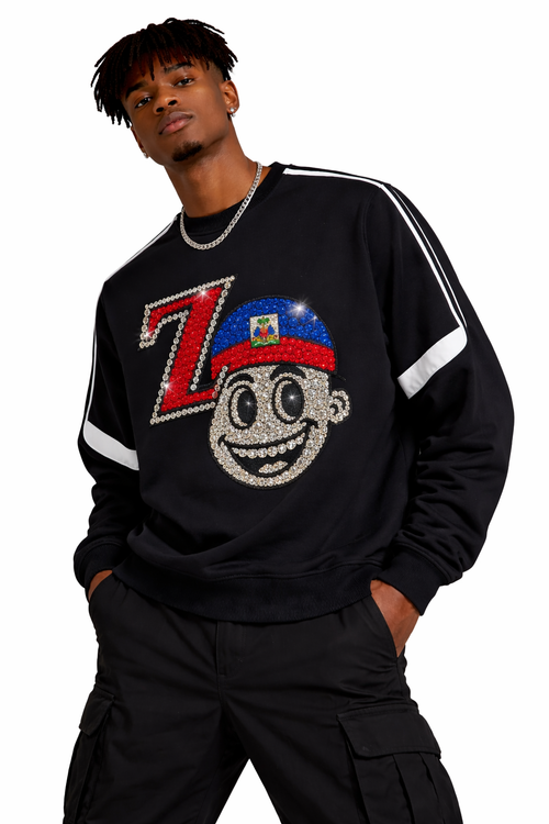 Zoe 1804 Rhinestone Crewneck - alternate view
