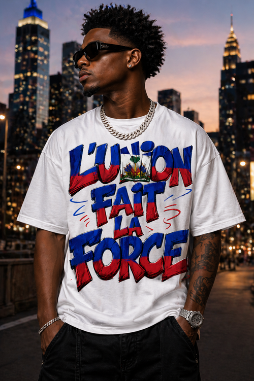 🇭🇹 L’Union Fait La Force Tee – Haitian Pride Edition
