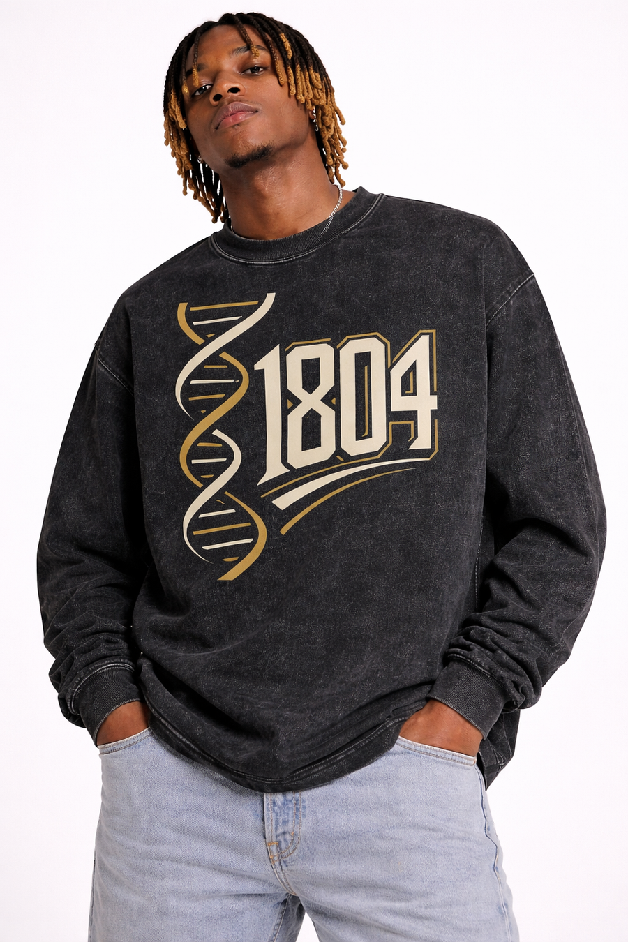 Acid Wash Oversize Long Sleeve T-Shirt