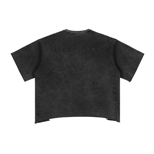 Raw Edge Snow Washed Boxy T-Shirt - alternate view